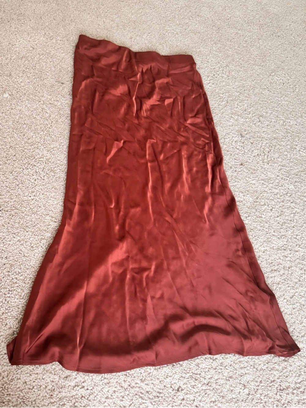 Zara Rust Red Maxi Skirt
